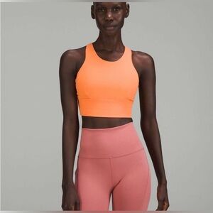 Lululemon Athletica Wunder train longline Bra- 🍊 orange frappe-size 2 worn once!